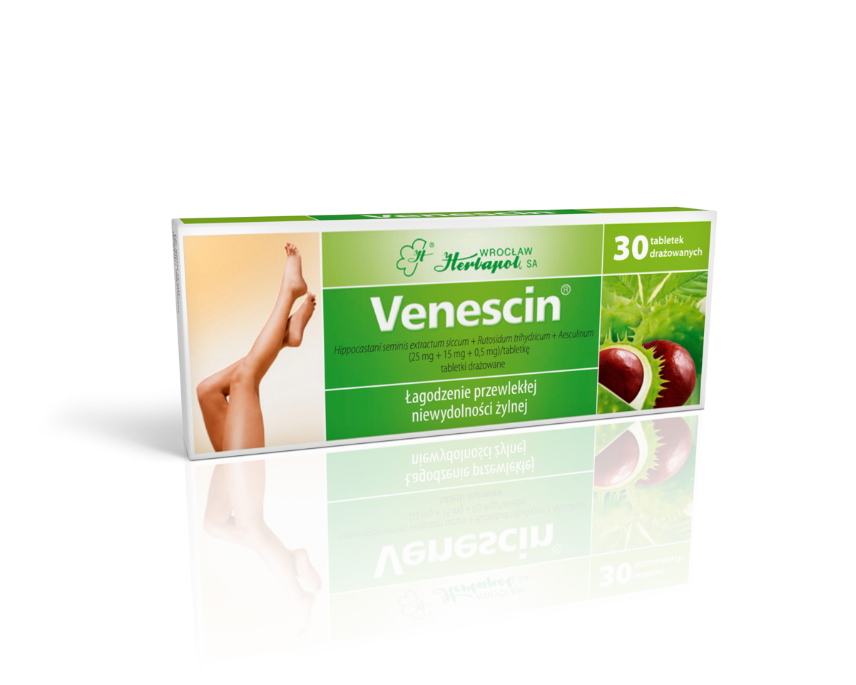 Венесцин (Venescin®) - драже, лекарственное средство, Ноги - венозная .